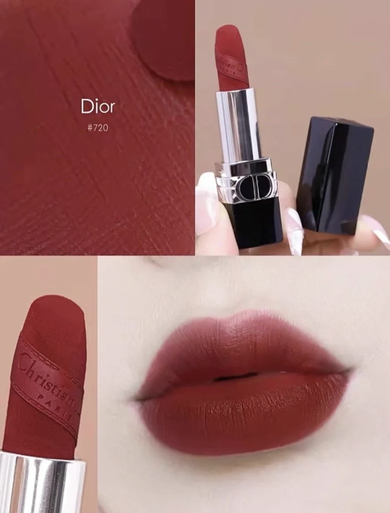 Son Dior Rouge Dior Couture Colour Refillable Lipstick Limited Edition 720 Icóne Velvet Màu Đỏ Hồng Lạnh KYOVN #46 Son Dior Rouge Dior Couture Colour Refillable Lipstick Limited Edition 720 Icóne Velvet Màu Đỏ Hồng Lạnh KYOVN
